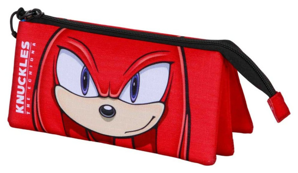 Sonic - The Hedgehog Triple Pencil case SEGA Knuckles Sight Red