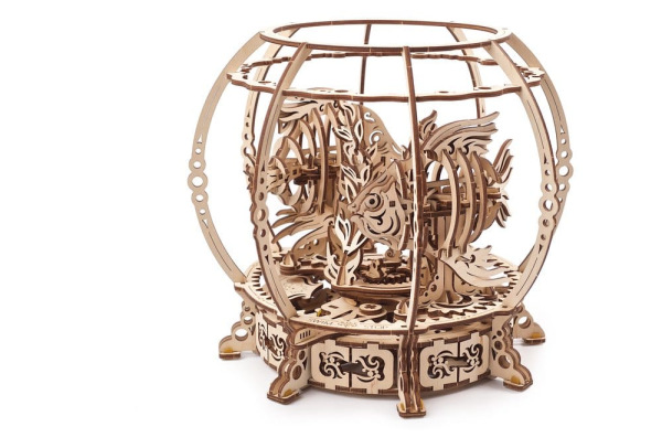Ugears 3D Wooden Puzzle Mechanical Aquarium 9