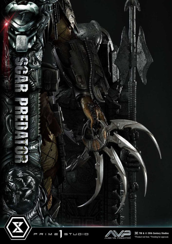 The Alien vs. Predator Museum Masterline Series Statue 1/3 Scar Predator Deluxe Version 93 cm 10