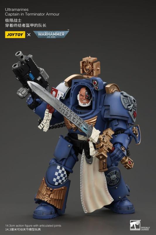 Warhammer 40k Action Figure 1/18 Ultramarines Captain In Terminator Armour 14 cm