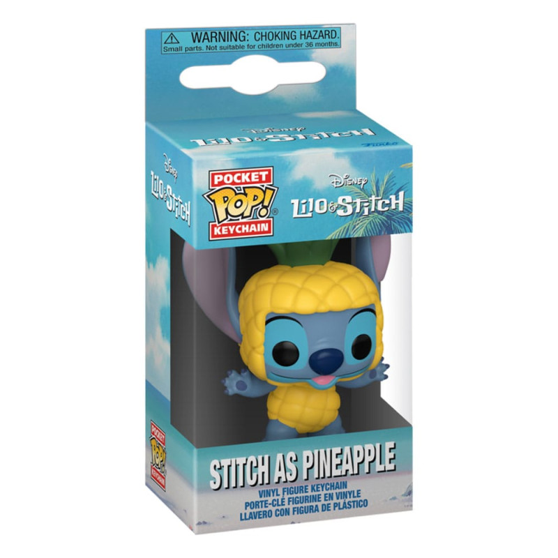 Lilo & Stitch Pocket POP! Vinyl Keychains 4 cm Stitch as Pineapple Display (12) 1