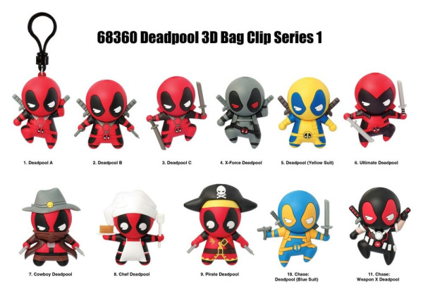 Deadpool PVC Bag Clips Series 1 Display (24) 2