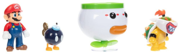 World of Nintendo Mini Figure 2-Pack Mario and Bowser Jr. Clown Car 6 cm 2