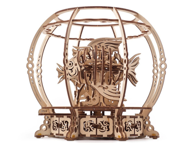 Ugears 3D Wooden Puzzle Mechanical Aquarium 10