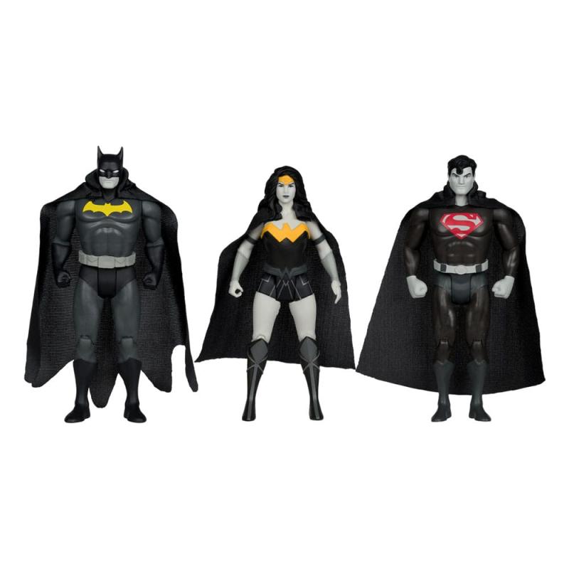 DC Direct Super Powers Action Figures Batman, Superman & Wonder Woman Black & White Accent Edition G