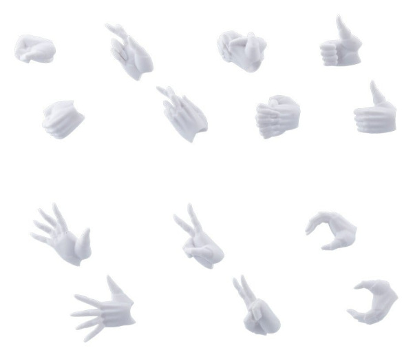 Megalomaria Unlimited Universe Model Kit Accessory Set Ex Hand Unit Female Type A WHITE Ver.