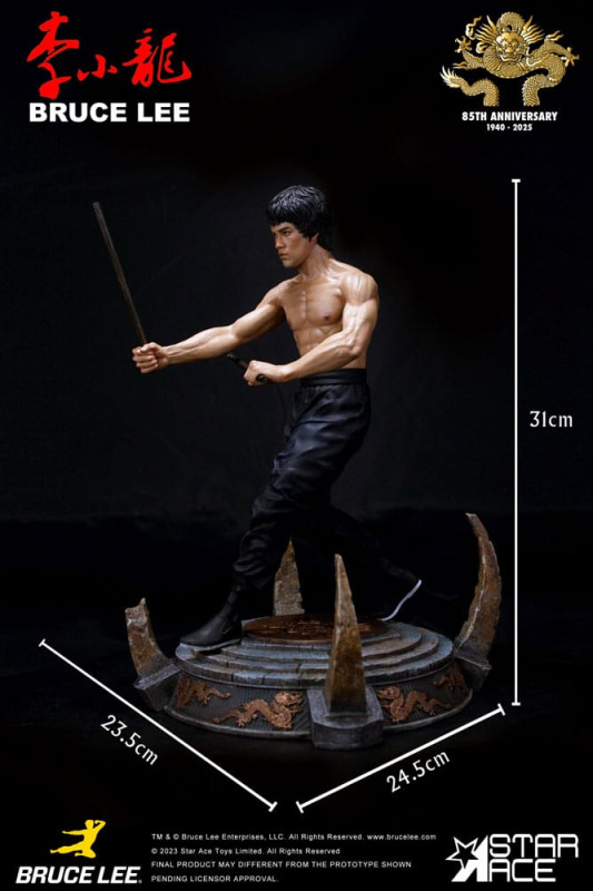 Enter the Dragon Movie Statue 1/6 Bruce Lee Kali Sticks Fight Normal Basement Version 30 cm 7