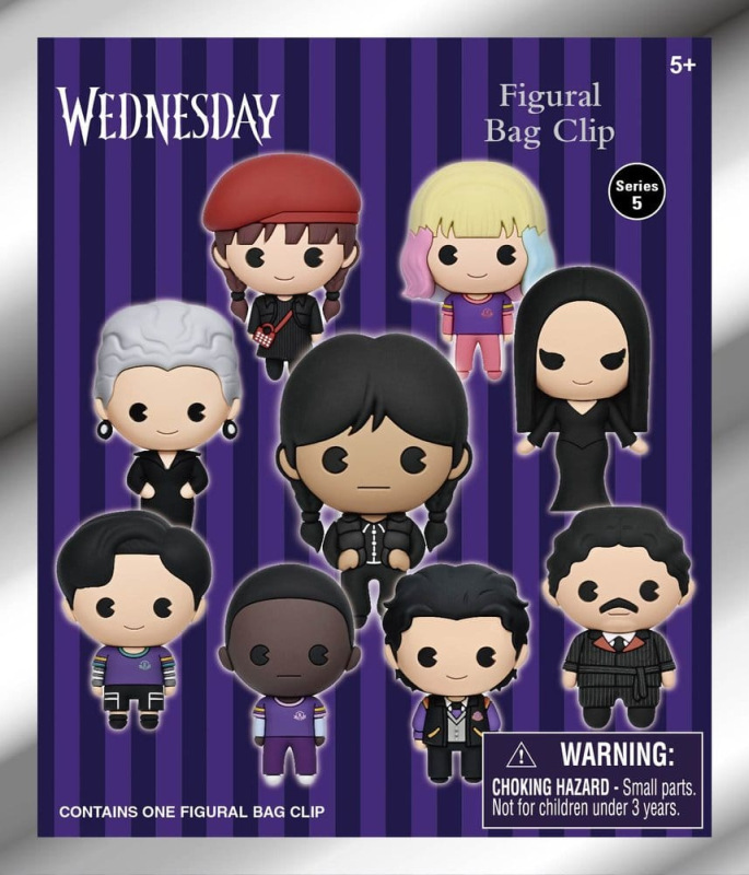 Wednesday 3D Foam Bag Clips Series 5 Display (24) 1