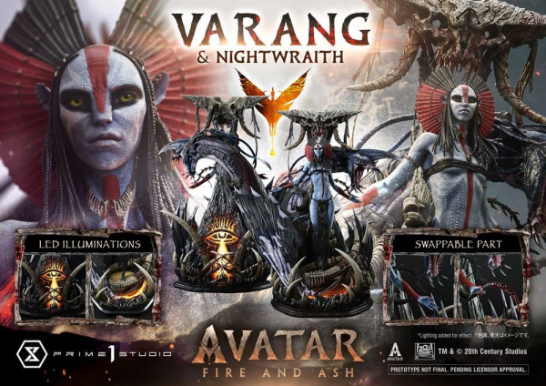 Avatar: Fire and Ash (Film) Real Elite Masterline Series Statue 1/4 Varang & Nightwraith Avatar Lega 4