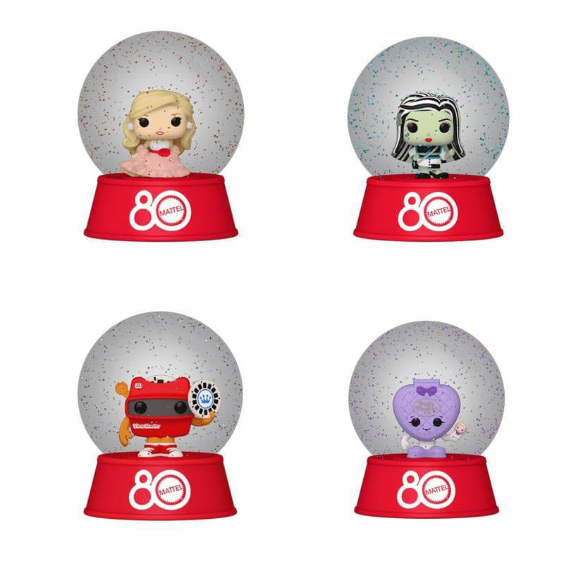 Mattel by Loungefly Enamel Pins Blind Snowglobes Retro Toy Display (12)