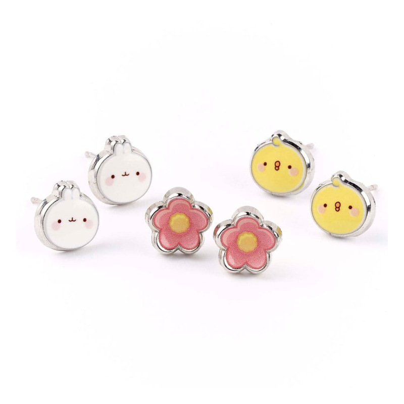 Molang Stud Earrings 3-pack Molang and Piu Piu 1