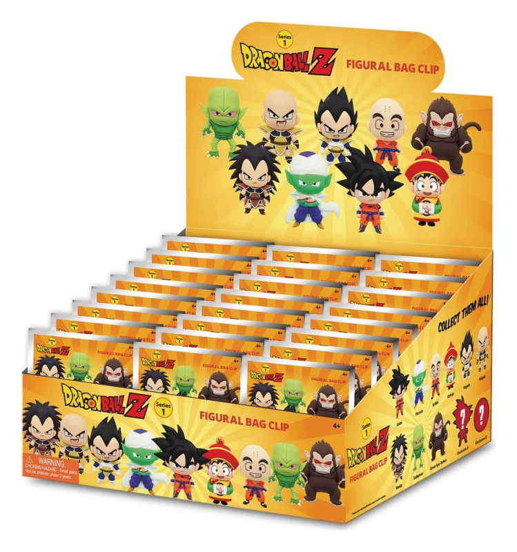 Dragon Ball Z 3D Foam Bag Clips Series 1 Display (24)