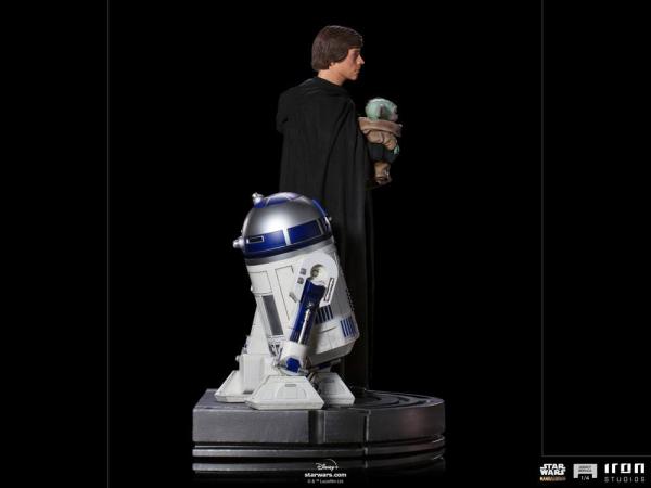 Star Wars The Mandalorian: Luke Skywalker, R2-D2 & Grogu 1/4 Statue - Iron Studios