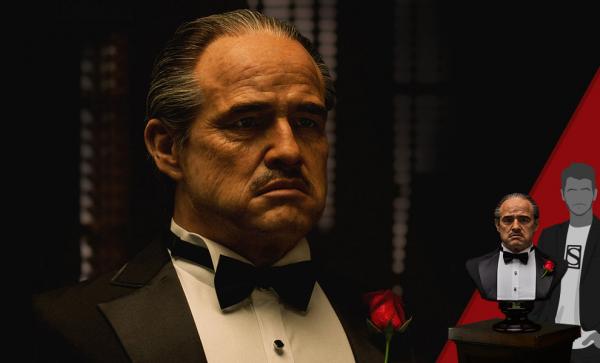THE GODFATHER 1972 EDITION LIFE-SIZE BUST 1/1 62CM BY DAMTOYS