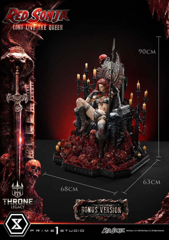 Red Sonja Throne Legacy Collection Statue Statue 1/3 Red Sonja: Long Live the Queen Bonus Version 77 5
