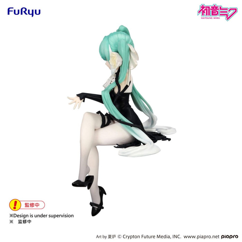 Hatsune Miku Noodle Stopper PVC Statue Flower Fairy White Rose 14 cm 2