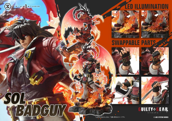 Guilty Gear Strive Ultimate Premium Masterline Series Statue 1/4 Sol Badguy Version 82 cm 4