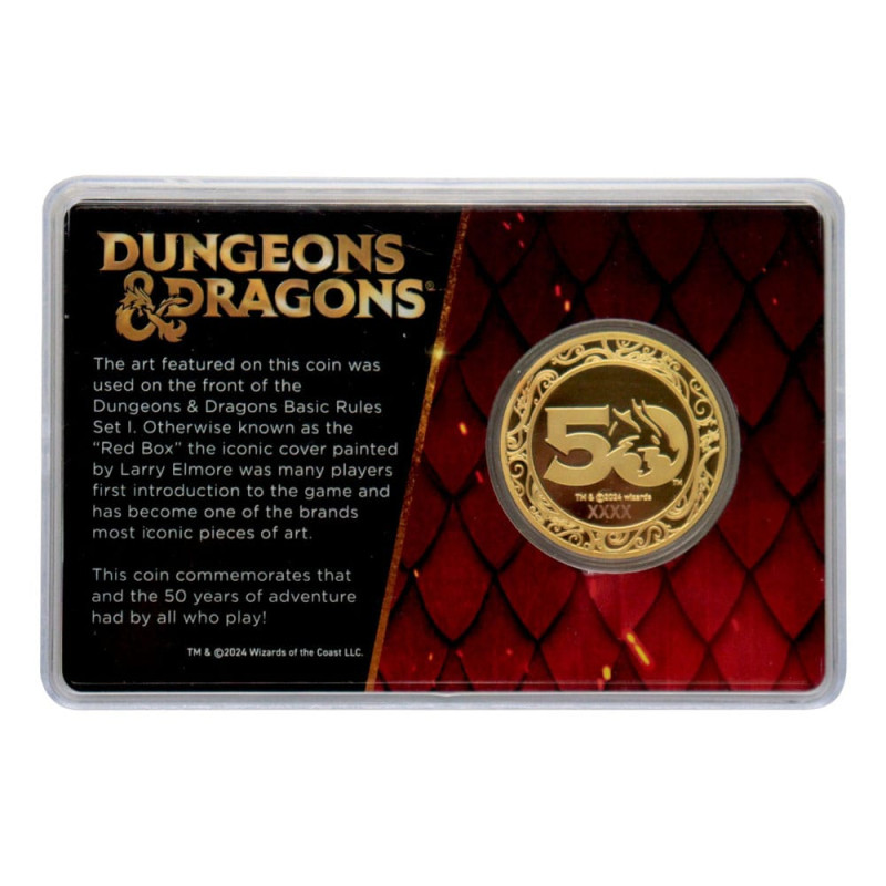 Dungeons & Dragons Collectable Coin 50th Anniversary with Colour Print 24k Gold Plated Edition 4 cm 2