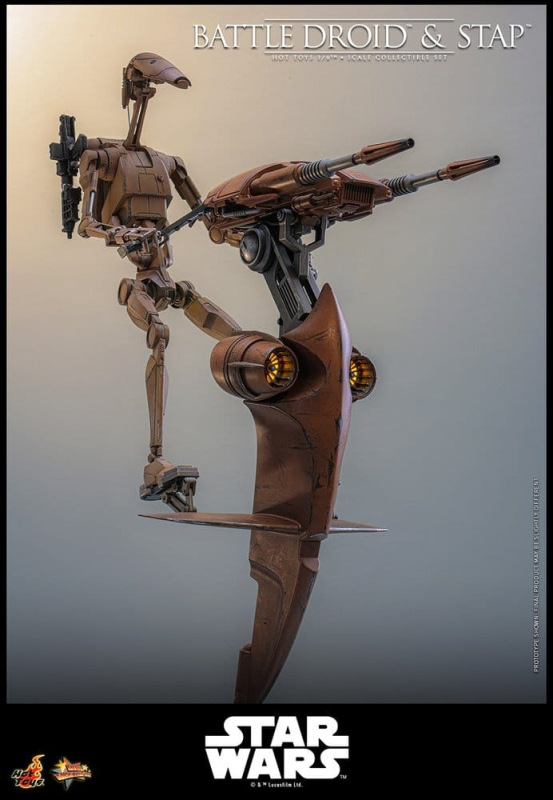 Star Wars: The Phantom Menace Movie Masterpiece Action Figure Set 1/6 Battle Droid & STAP 32 cm 10