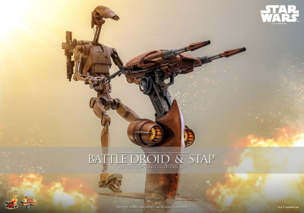 Star Wars: The Phantom Menace Movie Masterpiece Action Figure Set 1/6 Battle Droid & STAP 32 cm 1
