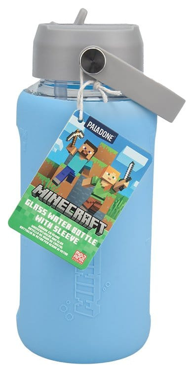 Minecraft Glass Water Bottle with Sleeve 2