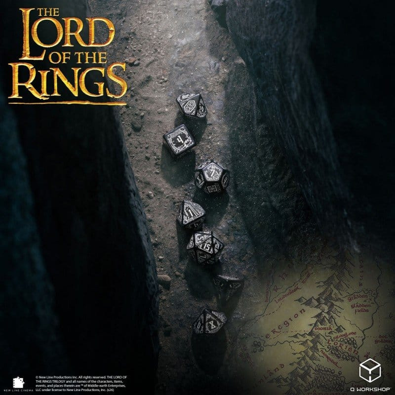 The Lord of the Rings Dice Set of 7 Moria (Glow in the Dark) 11