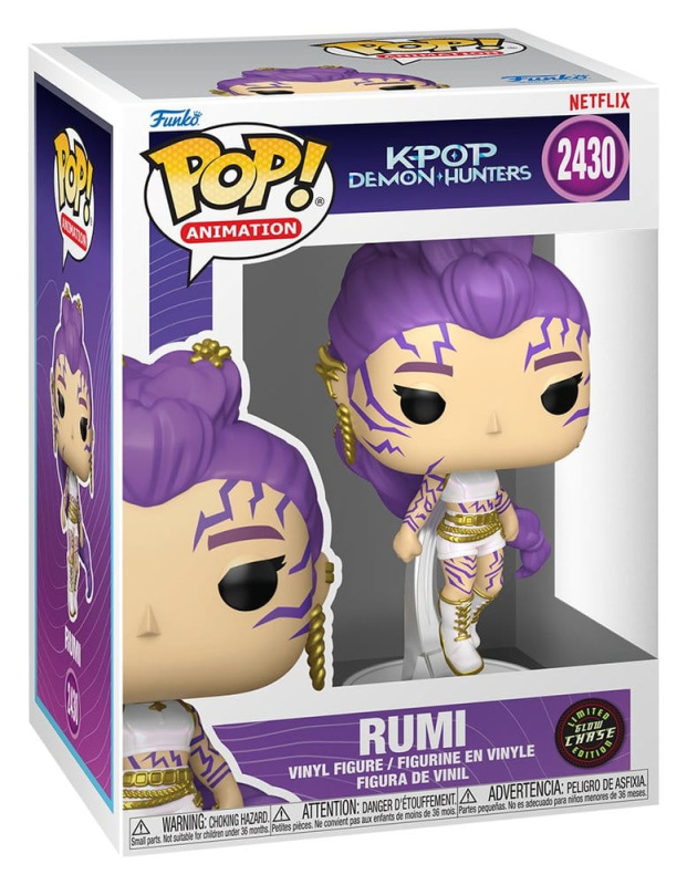 KPop Demon Hunters POP! Animation Vinyl Figures Rumi with Chase (Glow) 9 cm Assortment (6) 3