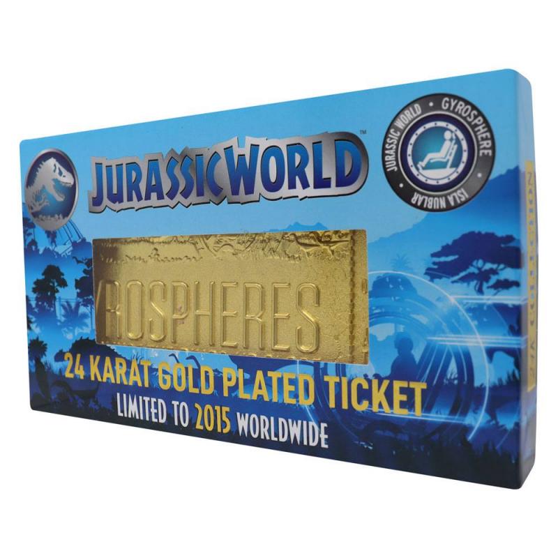 Jurassic World: Gyrosphere Collectible Ticket (gold plated) Replica - FaNaTik
