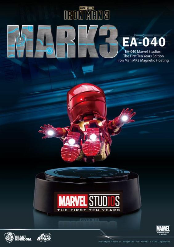 Iron Man 3 Egg Attack Floating Model Iron Man Mark III 16 cm