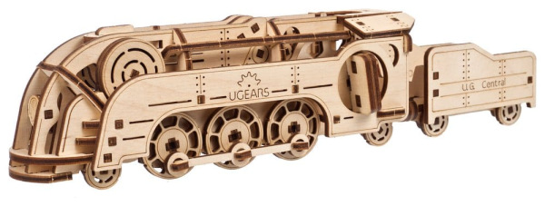Ugears 3D Wooden Puzzle Mini Locomotive 3