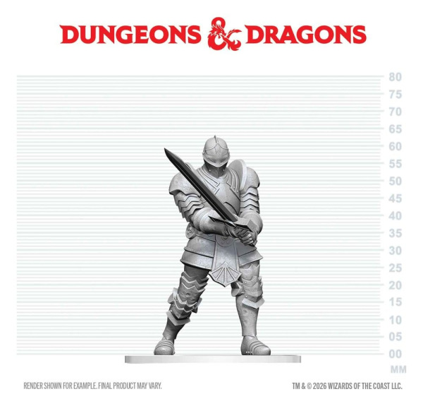 Dungeons & Dragons Nolzur's Marvelous Miniatures Unpainted Miniature Red Knight Guardian Golem 14 cm 2