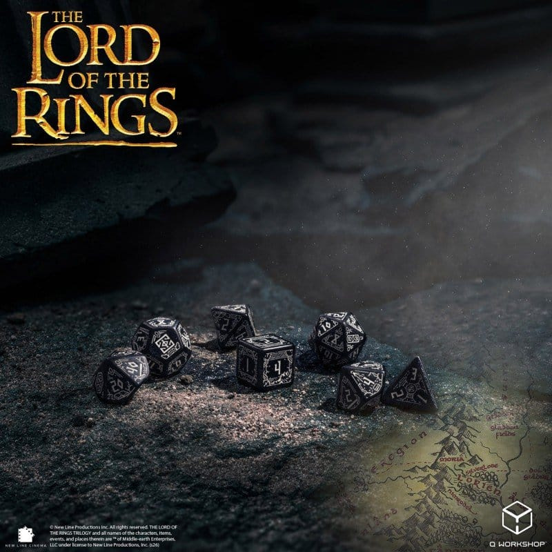 The Lord of the Rings Dice Set of 7 Moria (Glow in the Dark) 3
