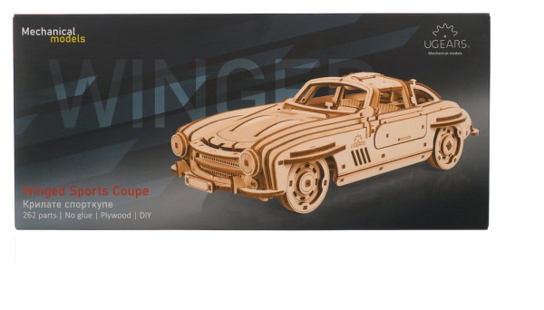 Ugears 3D Wooden Puzzle Winged Sports Coupe 1