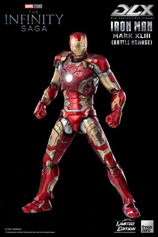 Infinity Saga: Iron Man Mark 43 (Battle Damage) 1/12 DLX Action Figure - ThreeZero