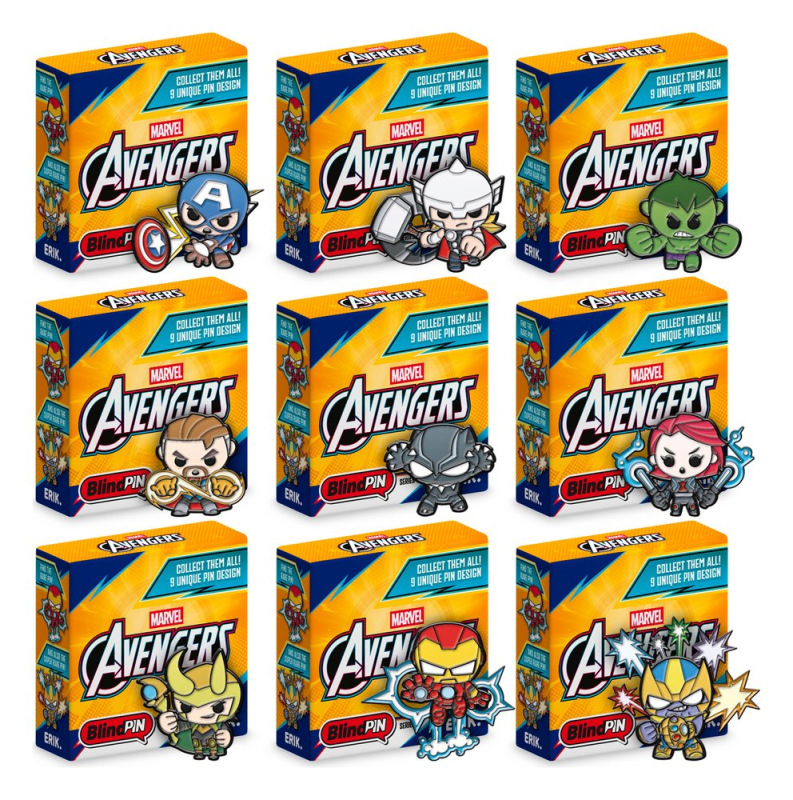 Marvel The Avengers Pin Badges Series 1 Display (24) 1