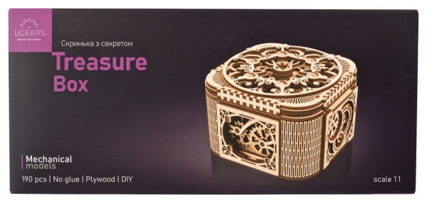Ugears 3D Wooden Puzzle Treasure Box 1