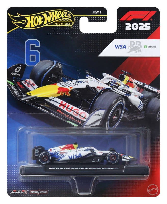 Formula 1 Hot Wheels Premium Die-Cast Vehicle 1/64 Visa Cash App Racing Bulls F1 Team 5