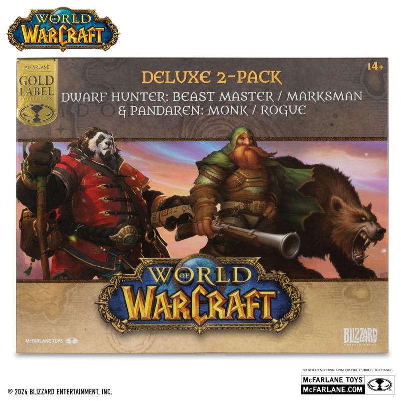 World of Warcraft PVC Statue 2-Pack 1/12 Dwarf Hunter: Beast Master & Pandaren: Monk (Gold Label) 15