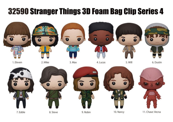 Stranger Things 3D PVC Bag Clips Series 4 Display (24) 2