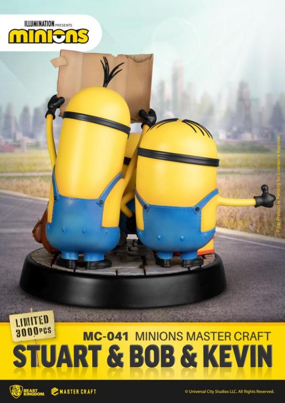 Minions: Stuart & Bob & Kevin 35 cm Master Craft Statue - Beast Kingdom Toys