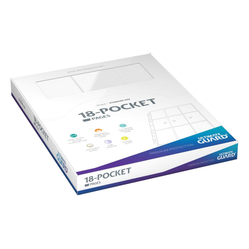 Ultimate Guard 18-Pocket Pages Side-Loading (50) - White 1