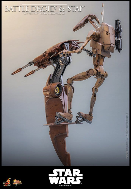 Star Wars: The Phantom Menace Movie Masterpiece Action Figure Set 1/6 Battle Droid & STAP 32 cm 3
