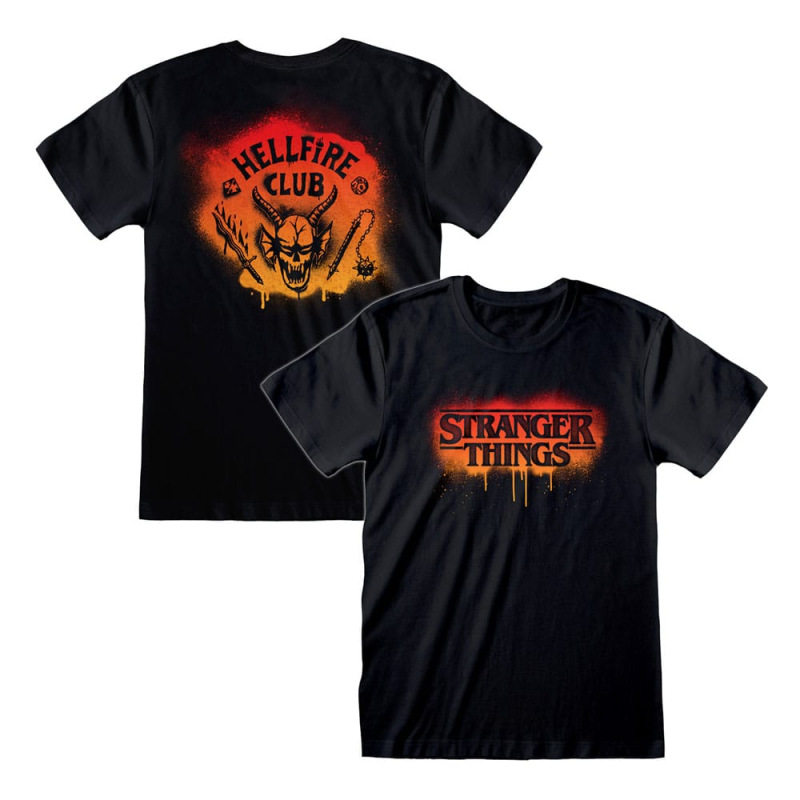 Stranger Things T-Shirt Spray Paint Hellfire Size XL