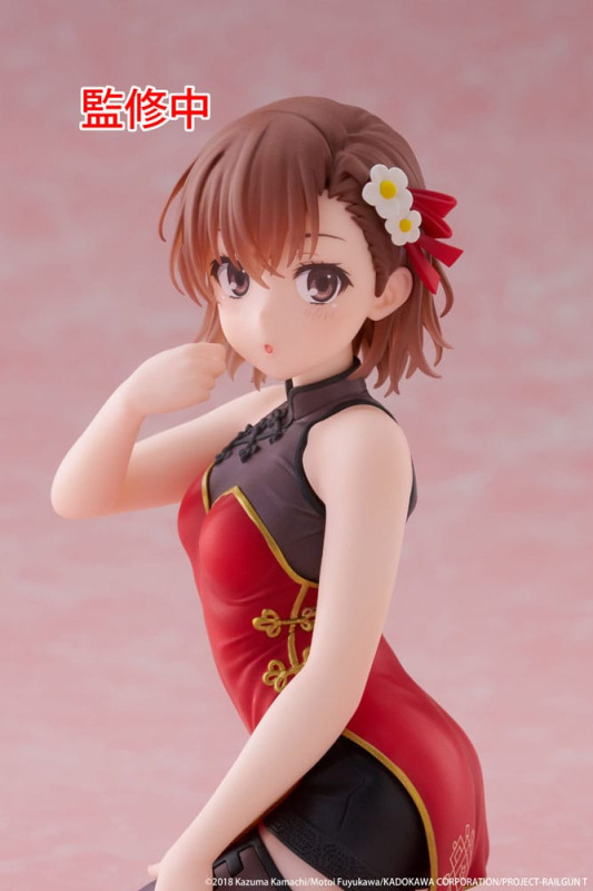 A Certain Scientific Railgun PVC Statue Desktop Cute Figure Mikoto Misaka Chinese Dress Ver. 13 cm 6