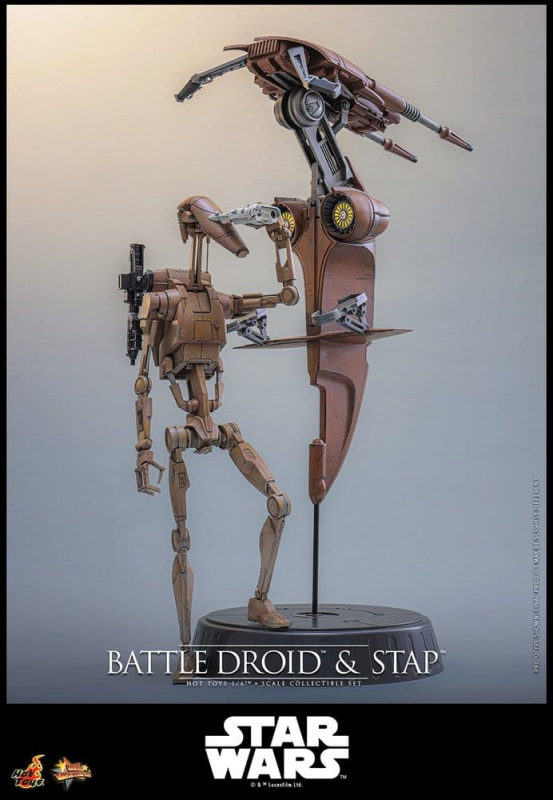 Star Wars: The Phantom Menace Movie Masterpiece Action Figure Set 1/6 Battle Droid & STAP 32 cm 9