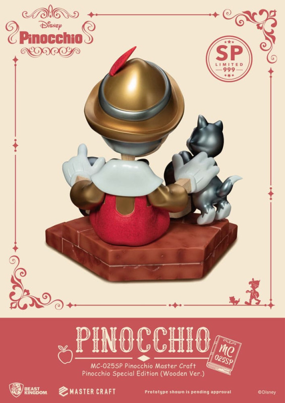 Disney Master Craft Statue Pinocchio Wooden Ver. Special Edition 27 cm 1
