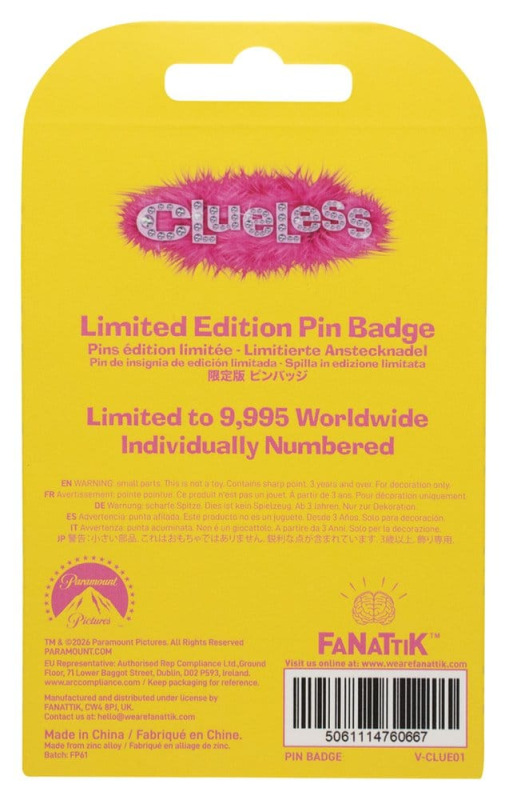 Clueless Pin Badge Total Betty Limited Edition 1