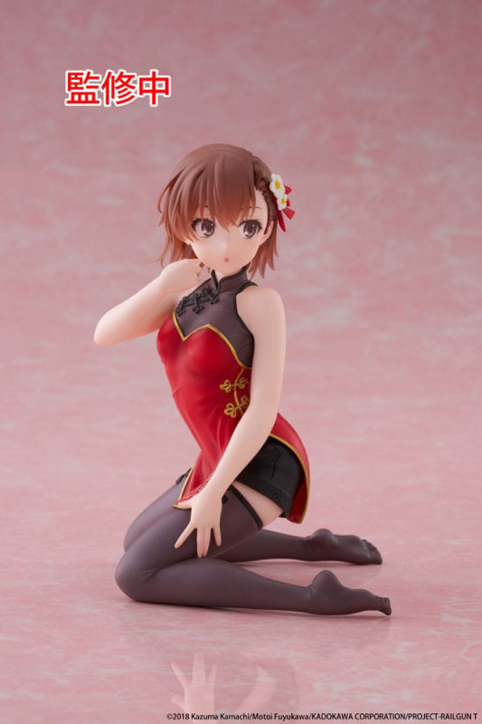A Certain Scientific Railgun PVC Statue Desktop Cute Figure Mikoto Misaka Chinese Dress Ver. 13 cm 5