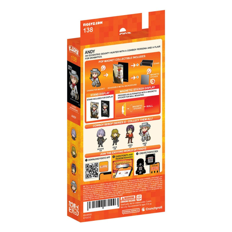 Cowboy Bebop FiGGYZ Magnet Collectible Andy 11 cm 3
