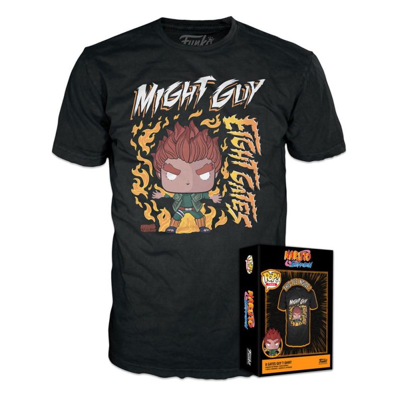 Naruto Boxed Tee T-Shirt 8 Gates Guy